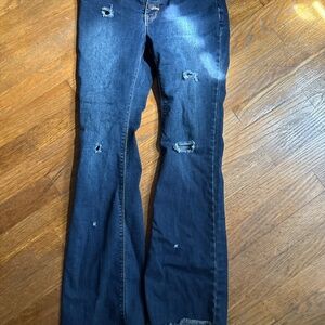 boot cut bell bottom jeans with holes